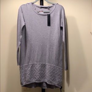 Gray tunic sweater